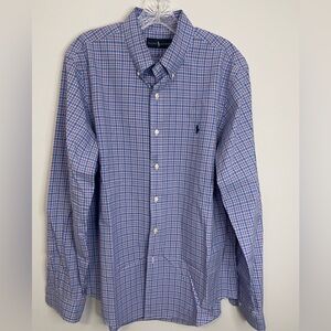 💜 Ralph Lauren Men’s Classic Fit Plaid Button-Down Shirt – Size L l Poshmark